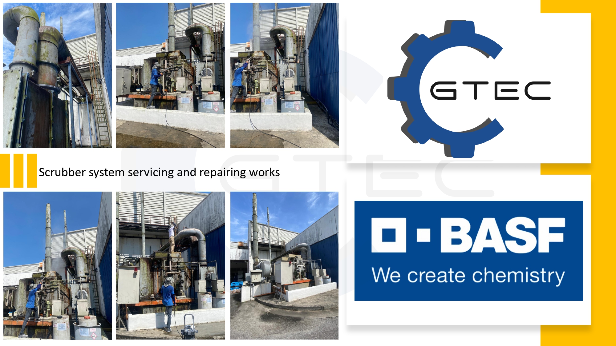 Scrubber system servicing and repairing works